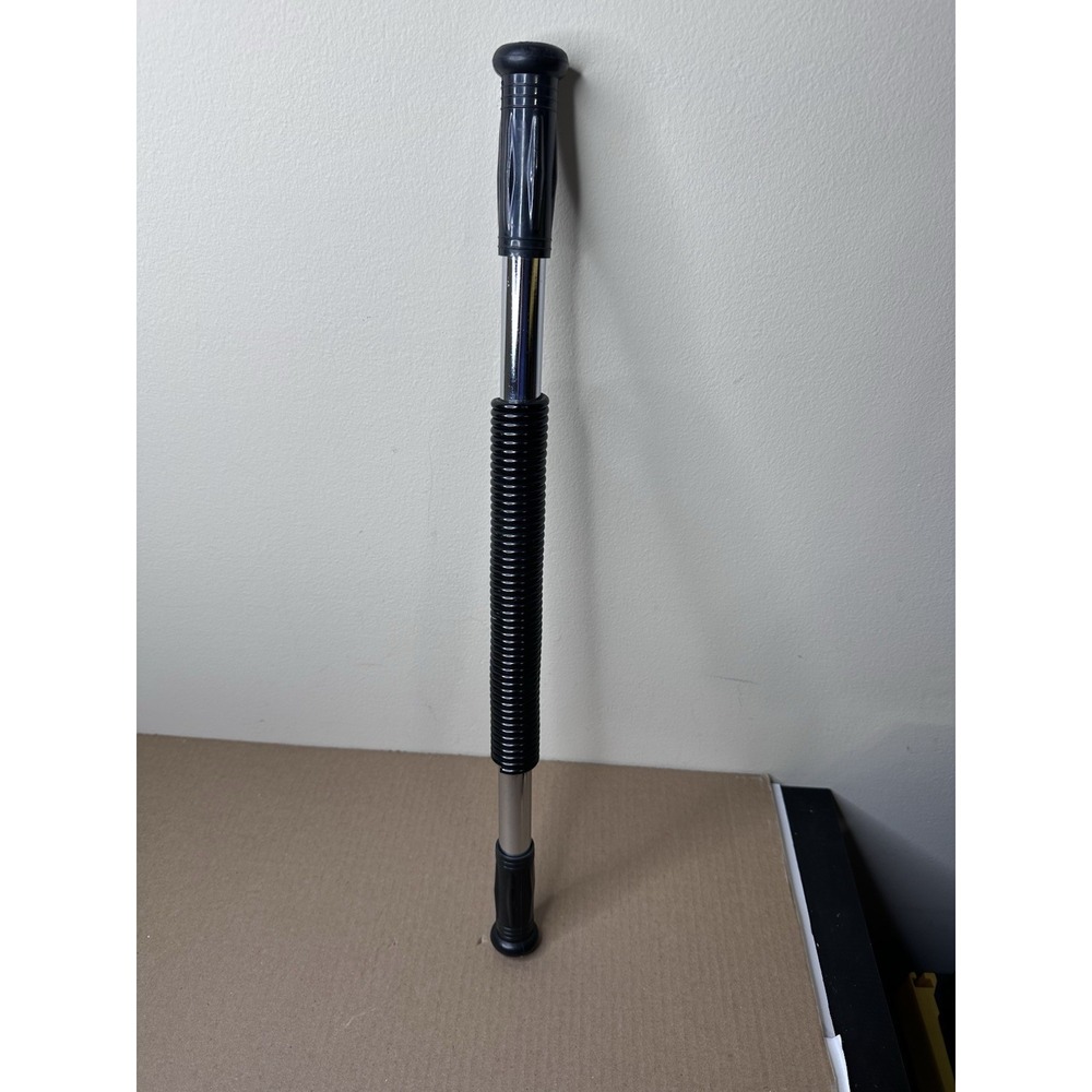Heavy-Duty Spring Power Bar Chest Upper Body Arm Strength Trainer 30.5in Silver